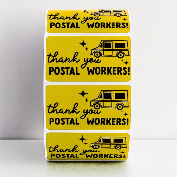 Thank You Postal Workers Stickers – Mail Carrier Appreciation Labels for Package - Picture 8 of 11